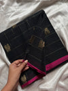 Throne Edit – Black Kanchi Cotton Saree