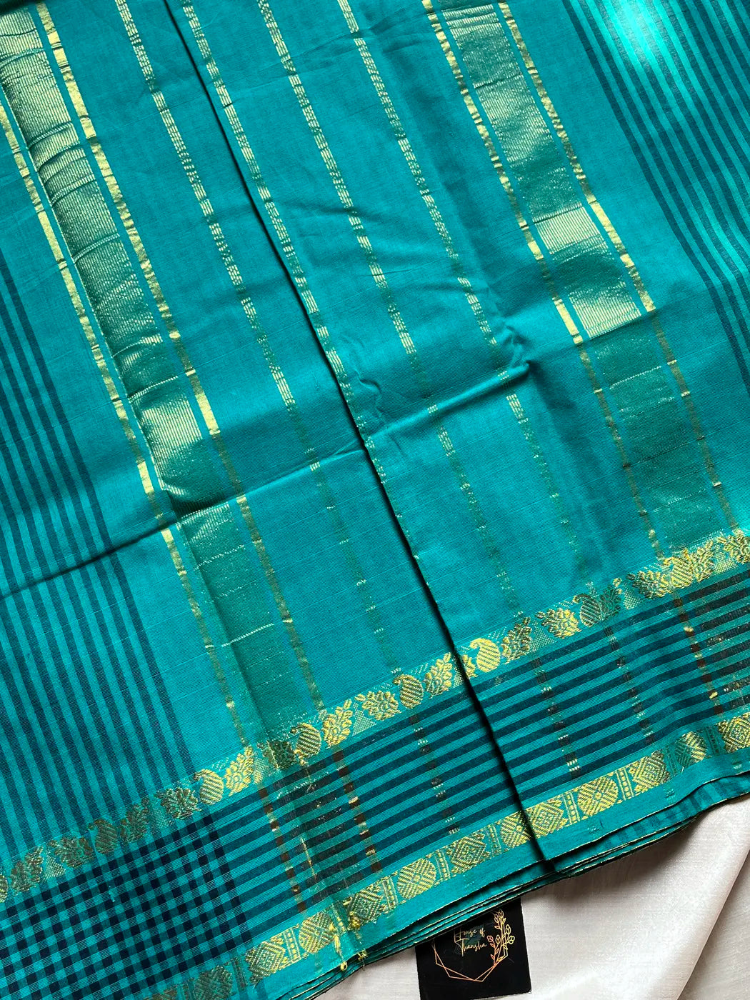 Mini Kattam - Teal Blue Chettinadu Cotton