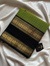 Kattam Edit – Green & Black Checked Chettinadu Cotton Saree