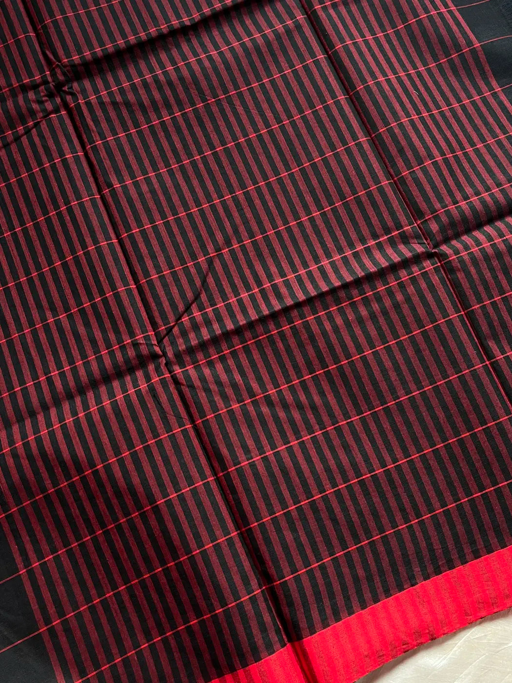 Chettinadu Cotton Saree – Black