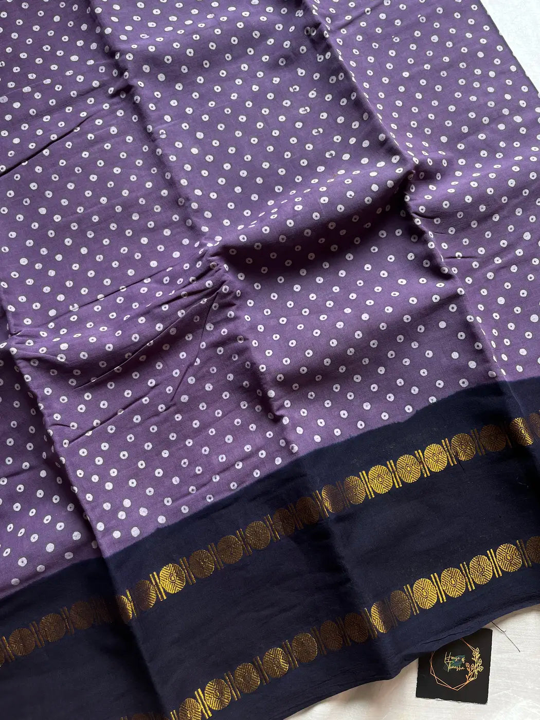 Madurai Sungudi Cotton - Purple