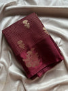 Banarasi Crepe Silk Saree – Cocoa Maroon