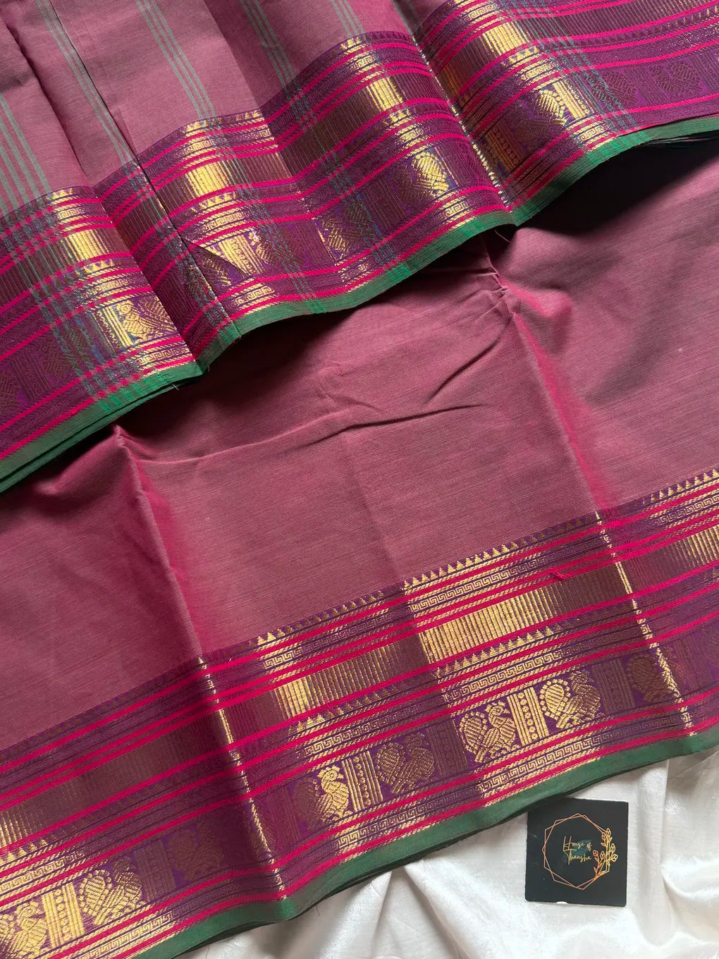 Subtle Weaves | Pastel Pink Kanchi Cotton Saree