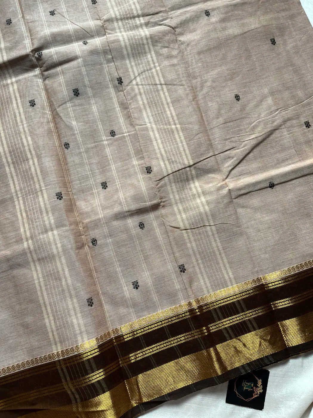 Vintage Loom Edit | Beige Chettinadu Cotton Saree