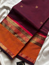 Throne Edit – Maroon Kanchi Cotton Saree