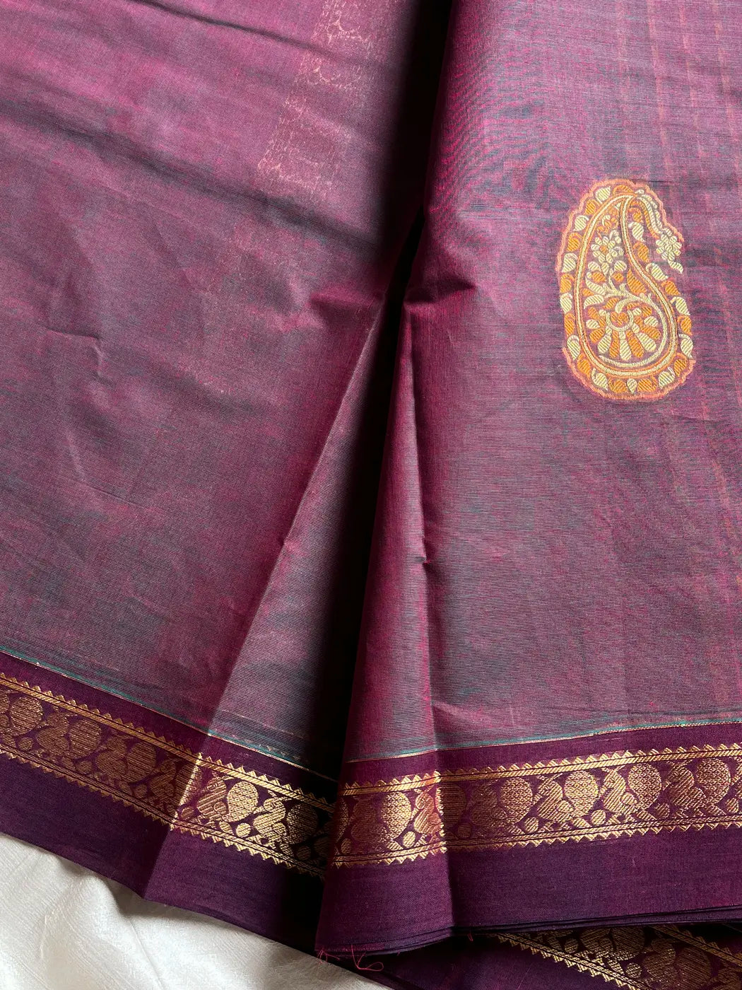 Zari & Thread Edit | Kanchi Cottons – Vintage Berry