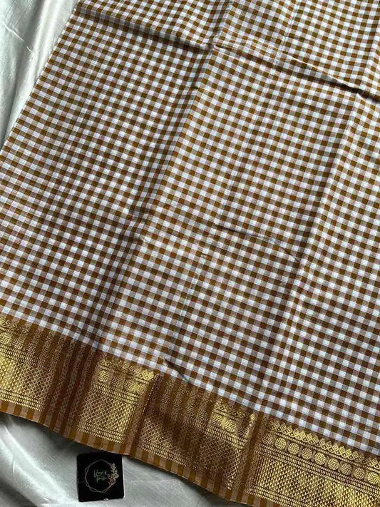 Mini Kattam – Pastel Mustard Chettinadu cotton (Without Blouse)