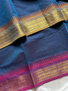 Ganga Jamuna Borders – Blue Kanchi Cotton Saree