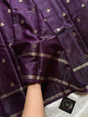 Crepe Silk Saree – Deep Grape