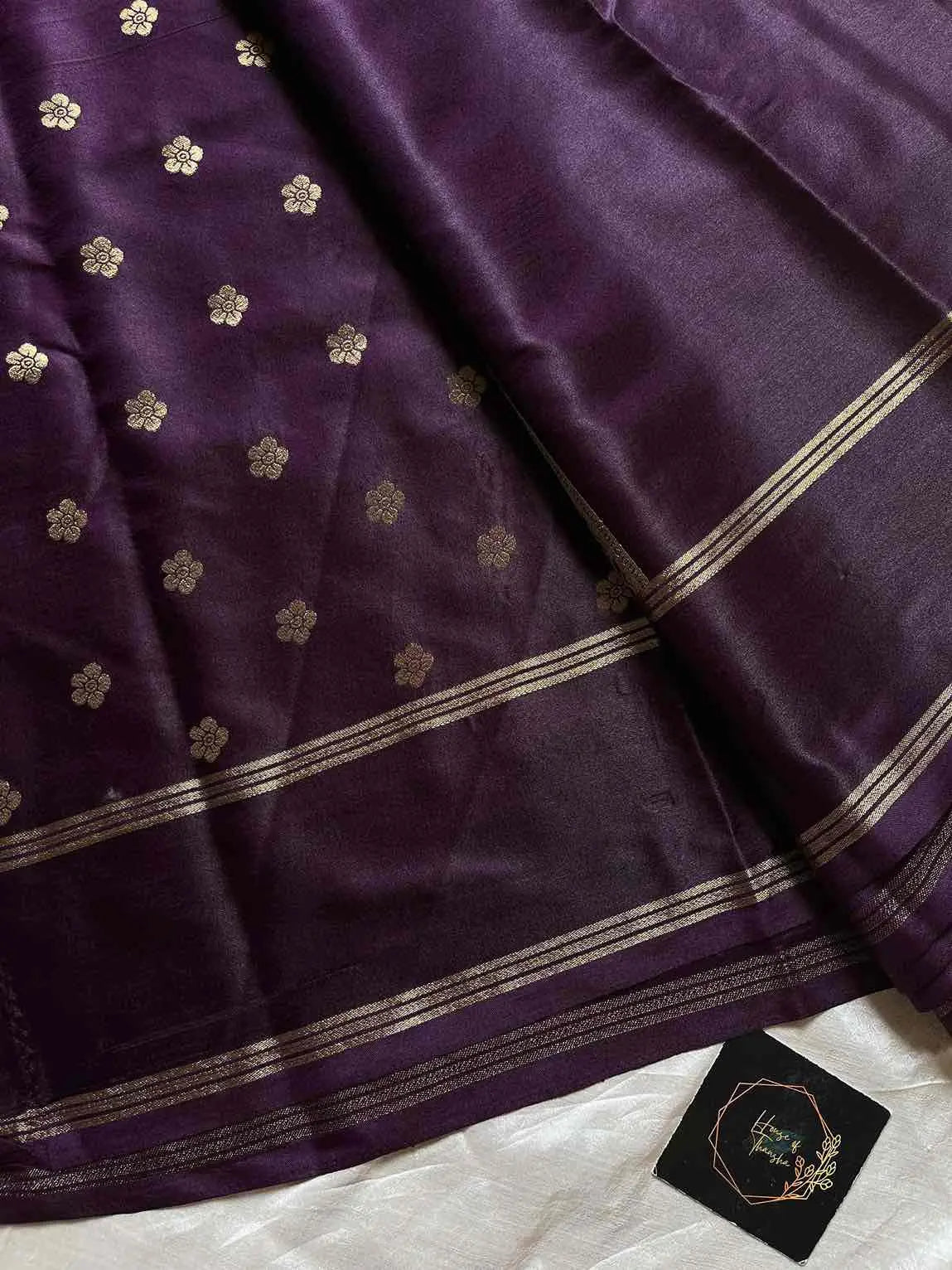 Crepe Silk Saree – Deep Grape