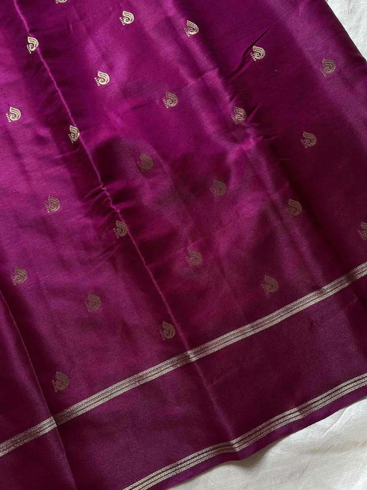 Crepe Silk Saree – Magenta