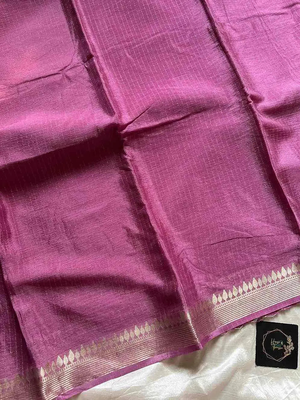 Soft Sheen Drapes – Lavender Viscose Georgette Saree | House of Thansha