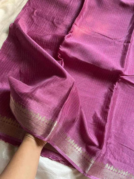 Soft Sheen Drapes – Lavender Viscose Georgette Saree | House of Thansha