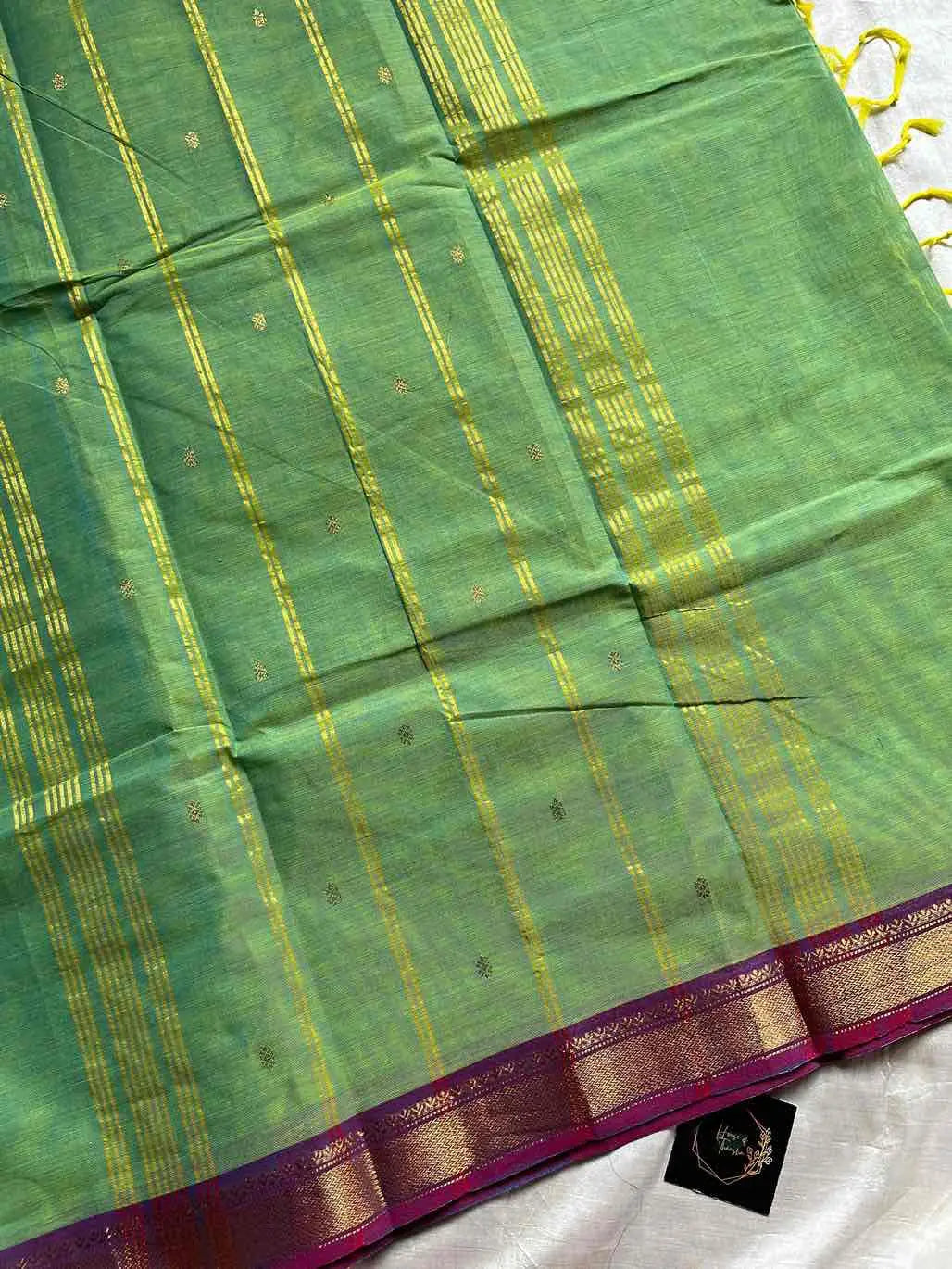 Subtle Weaves | Green Chettinadu Cotton Saree