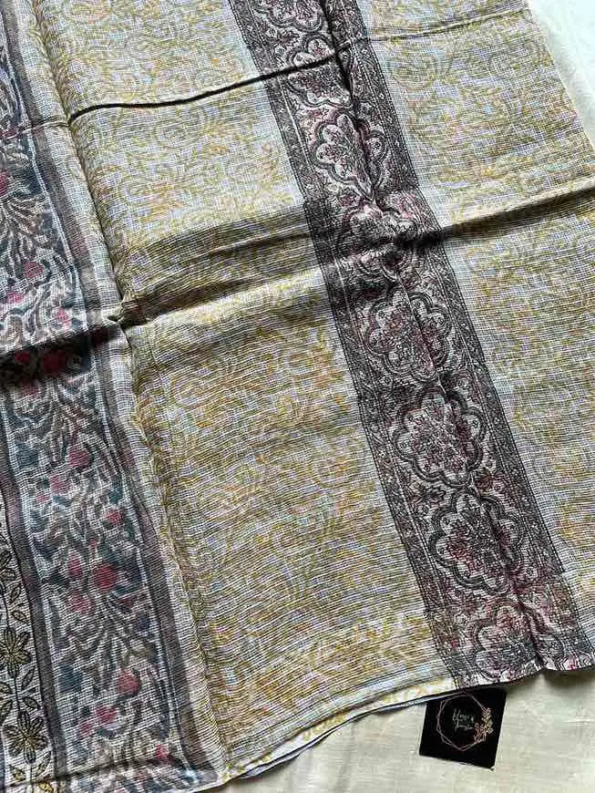 Kota Doria Saree with Mulmul Blouse – Pale Blue