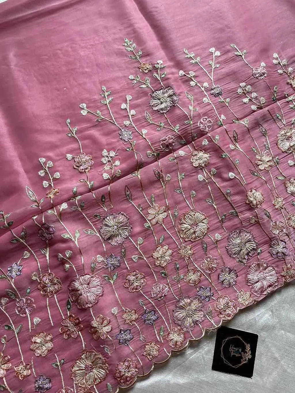 Soft Organza Edit - Pink Organza saree