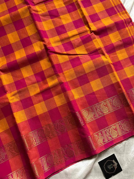 Chettinadu Cotton Saree | Kattam