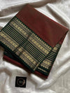Kanchi cotton saree with subtle golden zari border – House of Thansha