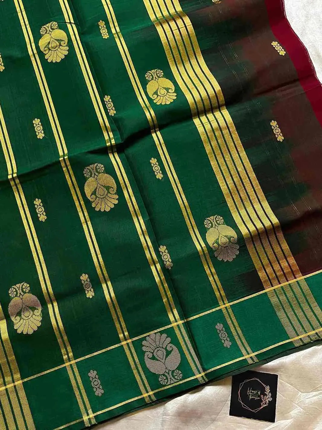 Vegan Weaves – Maroon Handloom Art Silk Saree