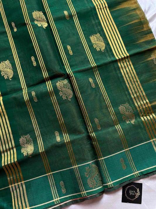 Vegan Silk Saree – Golden Honey | Handloom Art Silk