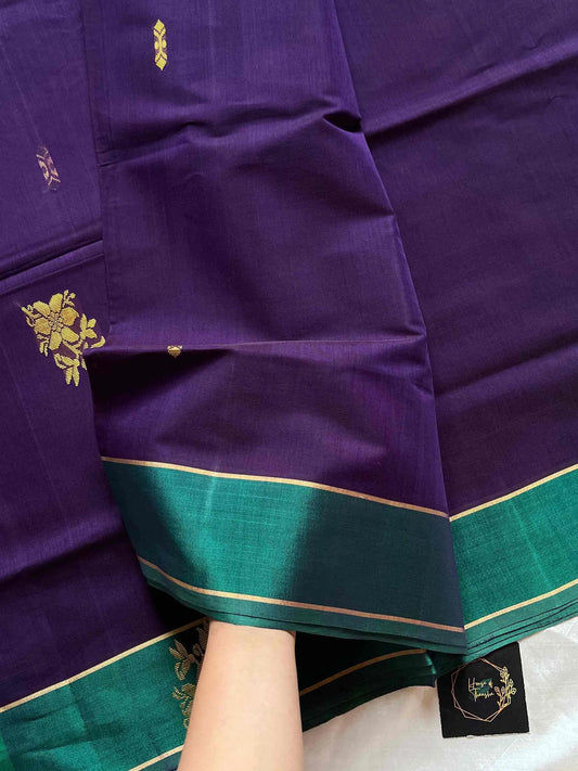Vegan Silk Saree – Vintage Violet | Handloom Art Silk