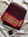 Vintage Loom Edit | Deep Maroon Kanchi Cotton Saree