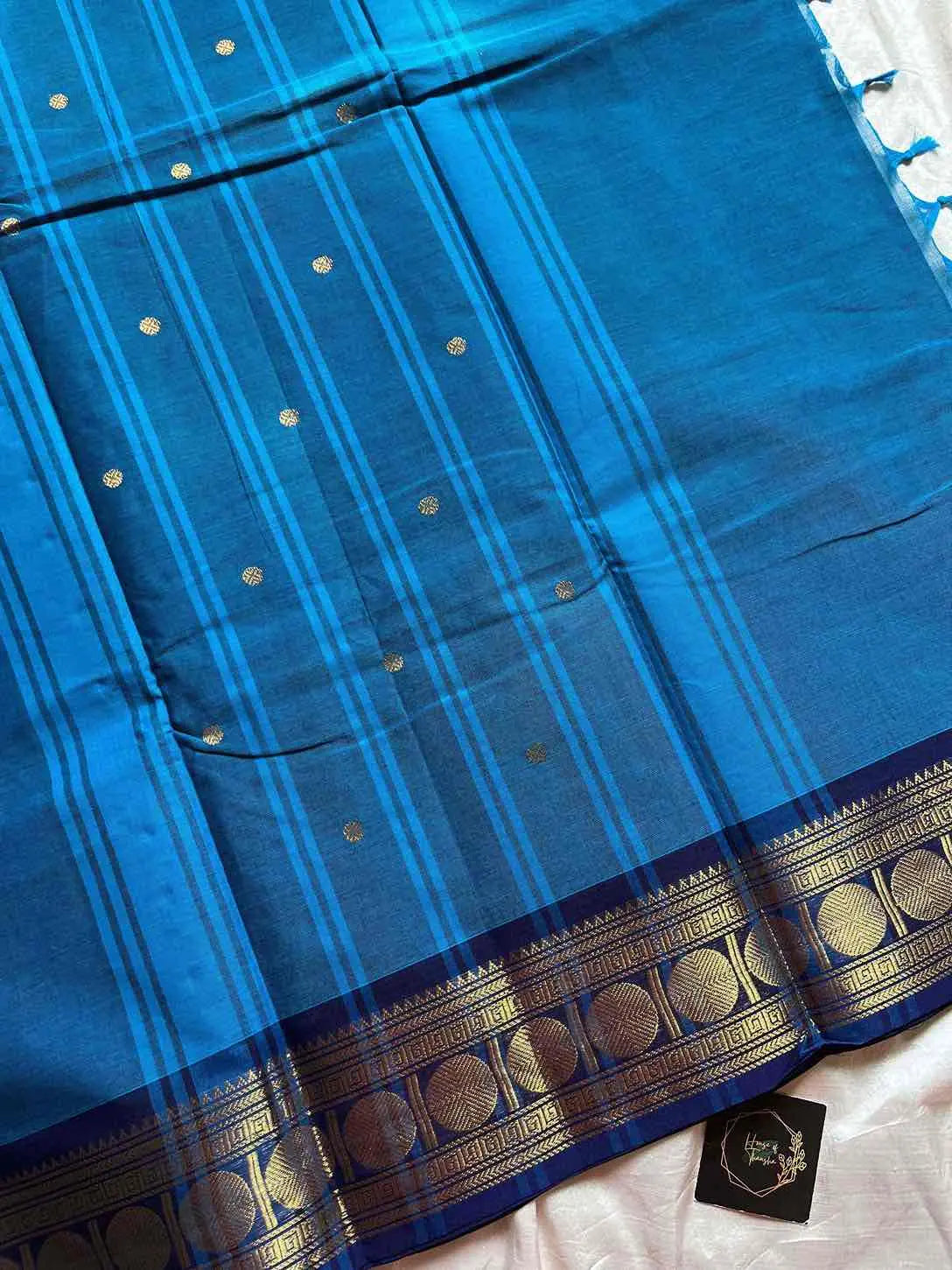 Vintage Loom Edit | Blue Kanchi Cotton Saree