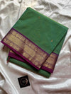 Vintage Loom Edit | Green Kanchi Cotton Saree