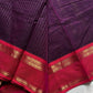 Zari Edition | Dark Purple Kanchi Cotton Saree with Dual Border