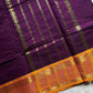 Zari Edition | Dark Purple Kanchi Cotton Saree with Dual Border
