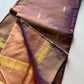 Vegan Silks | Chinnalampattu Saree – Smoky Amethyst