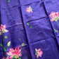Soft Petal Drapes | Semi Chanderi Saree with Lotus Floral Prints | House of Thansha