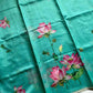 Soft Petal Drapes | Semi Chanderi Saree with Lotus Floral Prints | House of Thansha