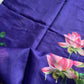 Soft Petal Drapes | Semi Chanderi Saree with Lotus Floral Prints | House of Thansha