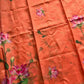 Soft Petal Drapes | Semi Chanderi Saree with Lotus Floral Prints | House of Thansha
