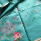 Soft Petal Drapes | Semi Chanderi Saree with Lotus Floral Prints | House of Thansha