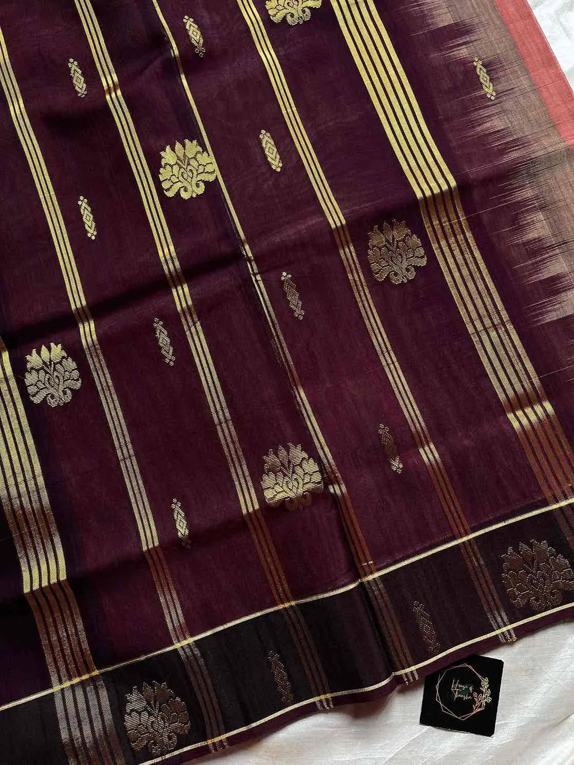 Vegan Weaves – Pastel Onion Pink Handloom Art Silk Saree