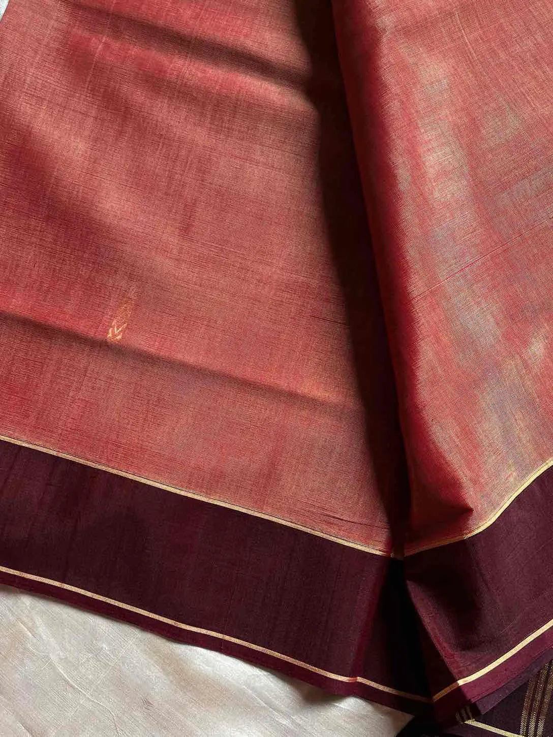 Vegan Weaves – Pastel Onion Pink Handloom Art Silk Saree