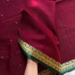 Vegan Weaves – Maroon Handloom Art Silk Saree