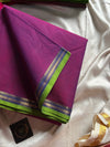 Madisar Edit | Vaadamalli Purple 10 Yards Madisar Kanchi Cotton Saree