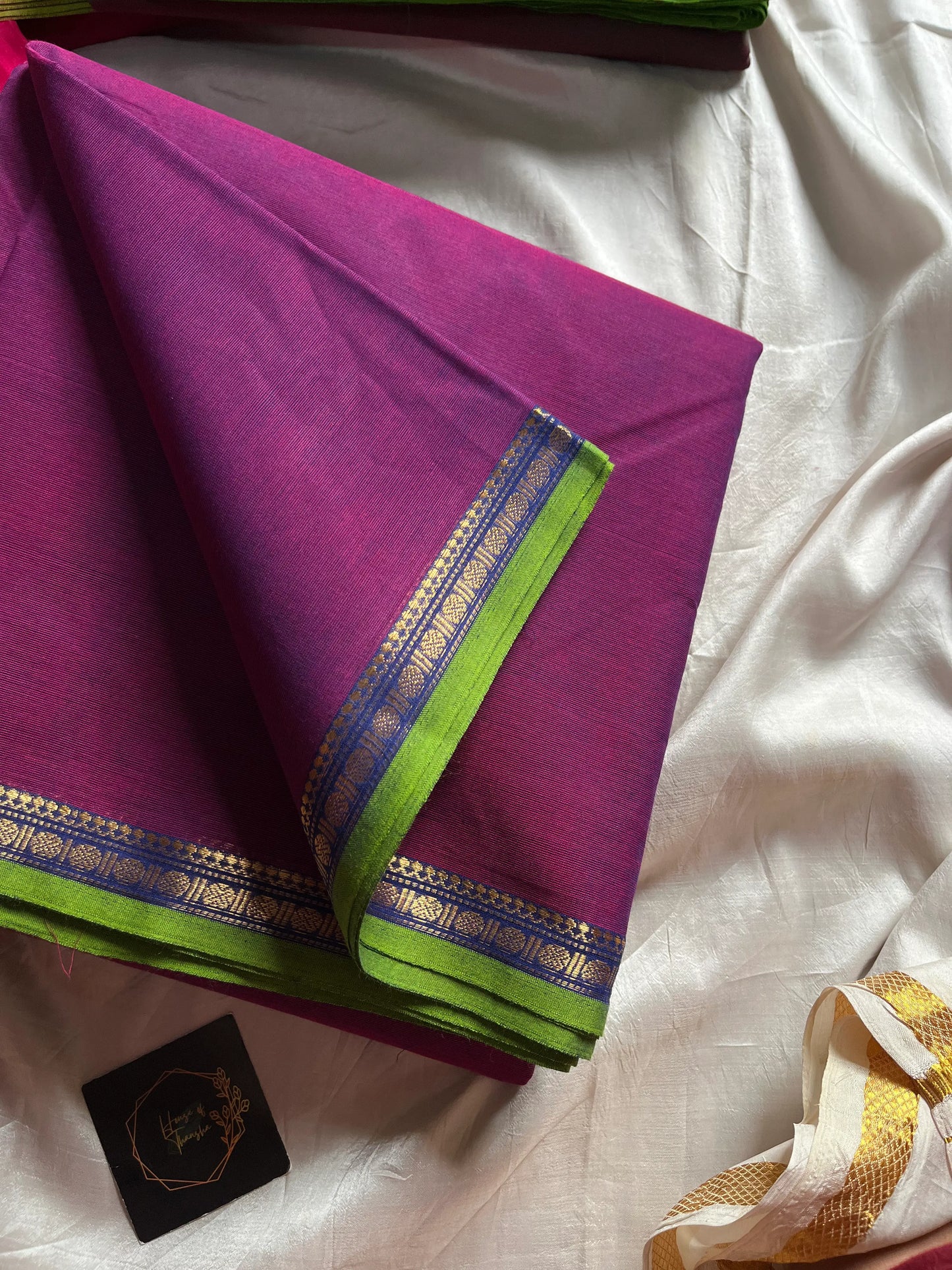 Madisar Edit | Vaadamalli Purple 10 Yards Madisar Kanchi Cotton Saree