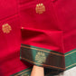 Vegan Silk Saree – Red Handloom Art Silk