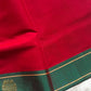 Vegan Silk Saree – Red Handloom Art Silk