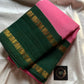 Sungudi Cotton Saree - Pink & Green