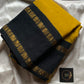 Sungudi Cotton Saree - Yellow & Black