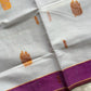 Vegan Silk Saree – White Handloom Art Silk