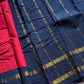 Sungudi Cotton Saree - Maroon & Dark Blue