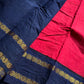 Sungudi Cotton Saree - Maroon & Dark Blue