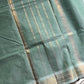 Minimal Border Edit - Pastel Pistah Kanchi Cotton Saree