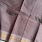 Minimal Border Edit - Mauve Taupe Kanchi Cotton Saree